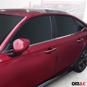 Honda Civic Window Trim - Omac - S.Steel - Gloss Silver - 2021 Honda Civic Window Trim - Omac - S.Steel - Gloss Silver - 2021